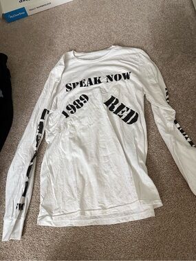 Taylor Swift eras White Long-Sleeve Graphic Shirt